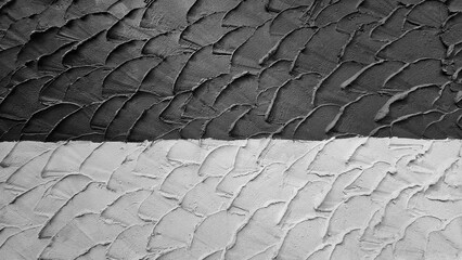 Black and white seamless abstract wall in monochrome tone. Art of cement or texture of grunge background.