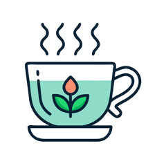 healing tea icon, healing tea vector illustration-simple illustration of healing tea, perfect for healing tea logos and icons