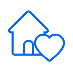 heart and home icon, heart and home vector illustration-simple illustration of heart and home, perfect for heart and home logos and icons