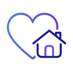 heart and house icon icon, heart and house icon vector illustration-simple illustration of heart and house icon, perfect for heart and house icon logos and icons