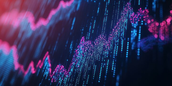 PNG image of a financial growth curve, reflecting stock market investment performance Stock photo