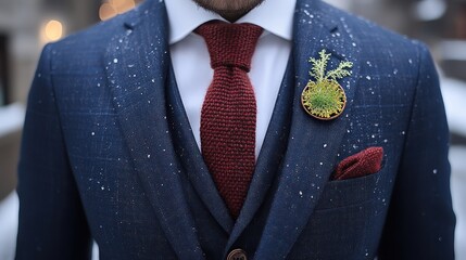 Stylish man in a winter suit