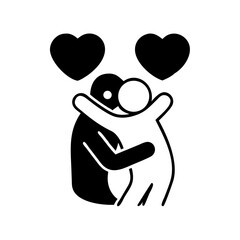 heartwarming embrace icon, heartwarming embrace vector illustration-simple illustration of heartwarming embrace, perfect for heartwarming embrace logos and icons