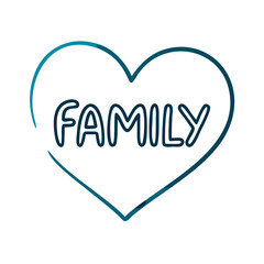 heart with family text icon, heart with family text vector illustration-simple illustration of heart with family text, perfect for heart with family text logos and icons
