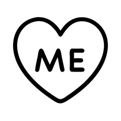 heart with me text icon, heart with me text vector illustration-simple illustration of heart with me text, perfect for heart with me text logos and icons