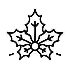 holly leaves icon, holly leaves vector illustration-simple illustration of holly leaves, perfect for holly leaves logos and icons
