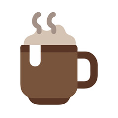 hot cocoa mug icon, hot cocoa mug vector illustration-simple illustration of hot cocoa mug, perfect for hot cocoa mug logos and icons