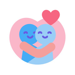 hugs icon, hugs vector illustration-simple illustration of hugs, perfect for hugs logos and icons