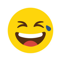 laughing emoji icon, laughing emoji vector illustration-simple illustration of laughing emoji, perfect for laughing emoji logos and icons