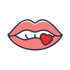 kissing lips icon, kissing lips vector illustration-simple illustration of kissing lips, perfect for kissing lips logos and icons