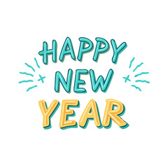 light up happy new year icon, light up happy new year vector illustration-simple illustration of light up happy new year, perfect for light up happy new year logos and icons