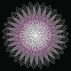 Neon Gradient Spiral Mandala Art