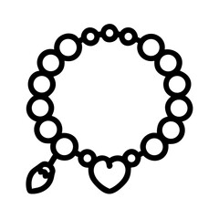 Obraz premium love charm bracelet icon, love charm bracelet vector illustration-simple illustration of love charm bracelet, perfect for love charm bracelet logos and icons