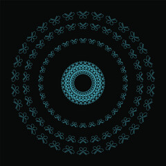 Geometric Circular Floral Mandala Pattern