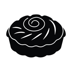 baker element isolated danish pastry on white background