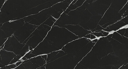 Black Marble Texture Seamless Surface with White Veins for Luxury Interior Design Background