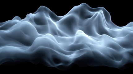 Obraz premium Abstract wavy, flowing, ethereal landscape