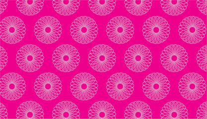 seamless pattern with pink flowers