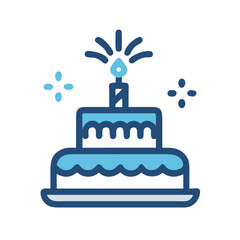 new year s cake icon, new year s cake vector illustration-simple illustration of new year s cake, perfect for new year s cake logos and icons