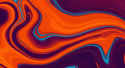 Abstract Orange and Purple Liquid Swirl Background Texture Design