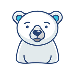 polar bear icon, polar bear vector illustration-simple illustration of polar bear, perfect for polar bear logos and icons