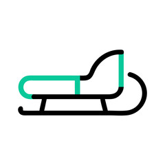 sled icon, sled vector illustration-simple illustration of sled, perfect for sled logos and icons