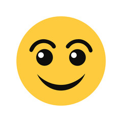 smiling eyes emoji icon, smiling eyes emoji vector illustration-simple illustration of smiling eyes emoji, perfect for smiling eyes emoji logos and icons
