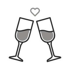 toasting glasses icon, toasting glasses vector illustration-simple illustration of toasting glasses, perfect for toasting glasses logos and icons