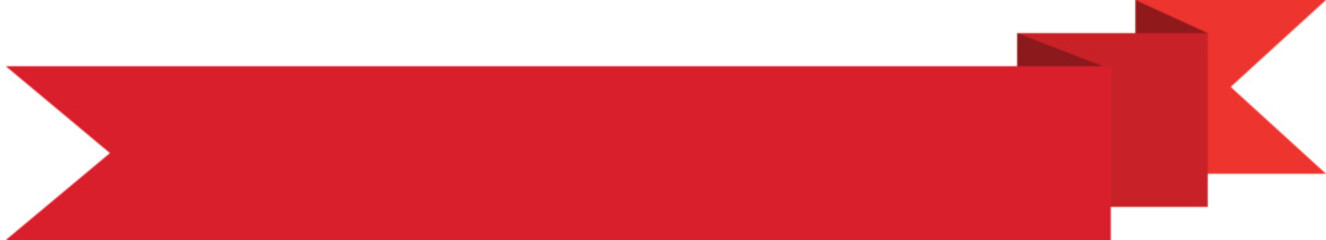 Red Ribbon Banner Icon - Vector Decorative Labels and Badges