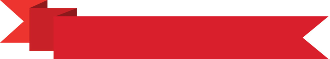 Red Ribbon Banner Icon - Vector Decorative Labels and Badges