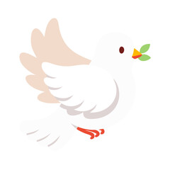 white dove icon, white dove vector illustration-simple illustration of white dove, perfect for white dove logos and icons