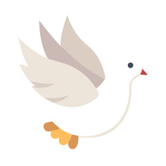 white dove icon, white dove vector illustration-simple illustration of white dove, perfect for white dove logos and icons