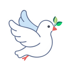 white dove icon, white dove vector illustration-simple illustration of white dove, perfect for white dove logos and icons