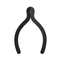 wishbone icon, wishbone vector illustration-simple illustration of wishbone, perfect for wishbone logos and icons