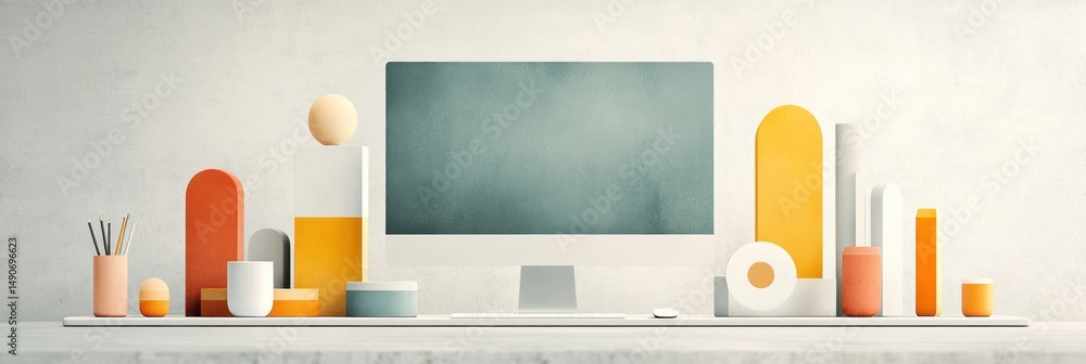 Poster Abstract workspace display
