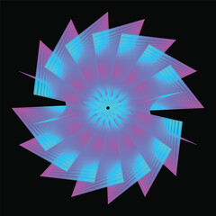 Colorful Abstract Spiral Mandala Design