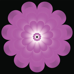 Abstract Glowing Floral Mandala Design
