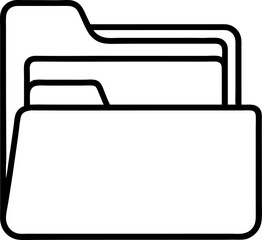 Set of icon folder computer file colourful document binder data archive. File folder vector icons. Office folder icon with documents. Folder for reports and archive cases. Vector Illustration