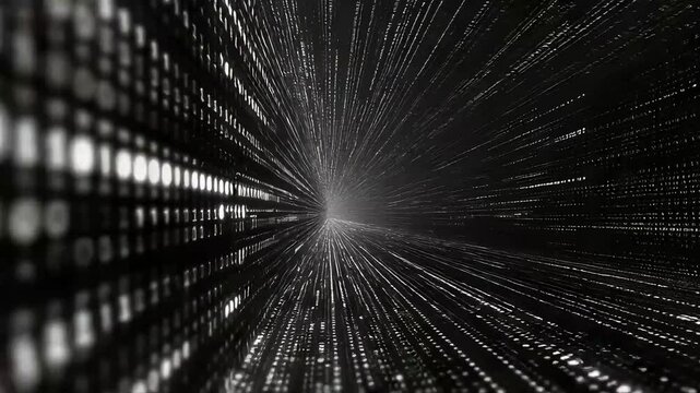 Binary code tunnel effect