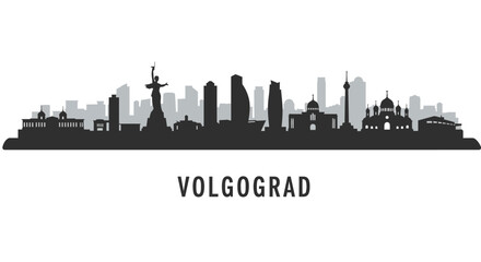 Fototapeta premium Volgograd Skyline Cityscape Vector.