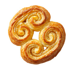 Fototapeta premium Golden Palmier Puff Pastry Cookies 