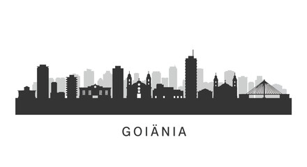 Fototapeta premium Goinia Skyline with Brazil Cityscape, and Urban Panorama.