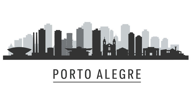 Porto Alegre Skyline with Brazil Cityscape, and Urban Panorama.
