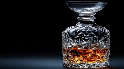 Ornate decanter of amber liquid
