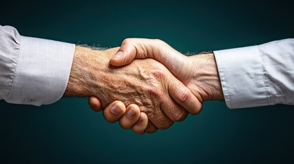 Two hands shaking in a business agreement