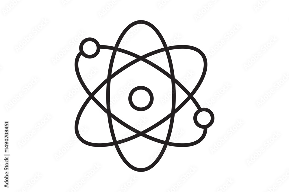 Canvas Prints physics liner icon vector set.