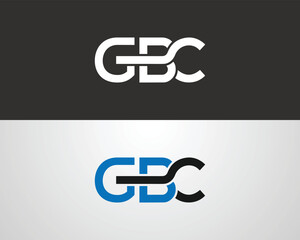 GBC initial letters interlocking creative logo template vector modern professional corporate design