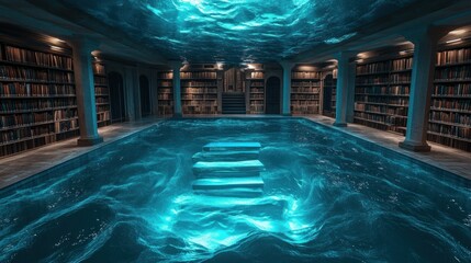 Obraz premium Underwater library