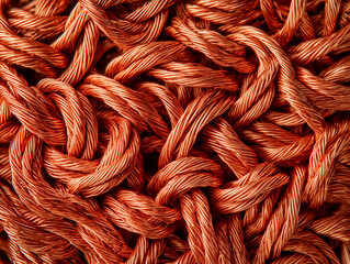 Intricate Copper: A detailed close-up reveals a dense collection of intertwined copper wires, the rich reddish-brown tones creating a captivating visual texture.
