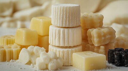 Luxurious cheese platter display featuring gourmet selections for culinary inspiration high resolution photo